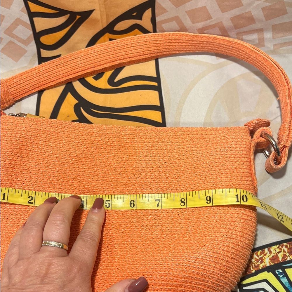 Talbots Small Woven Coral Shoulder Bag RN#29219 - Picture 12 of 15